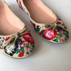 Kate Spade Floral Embroidered Flats - Multicolor